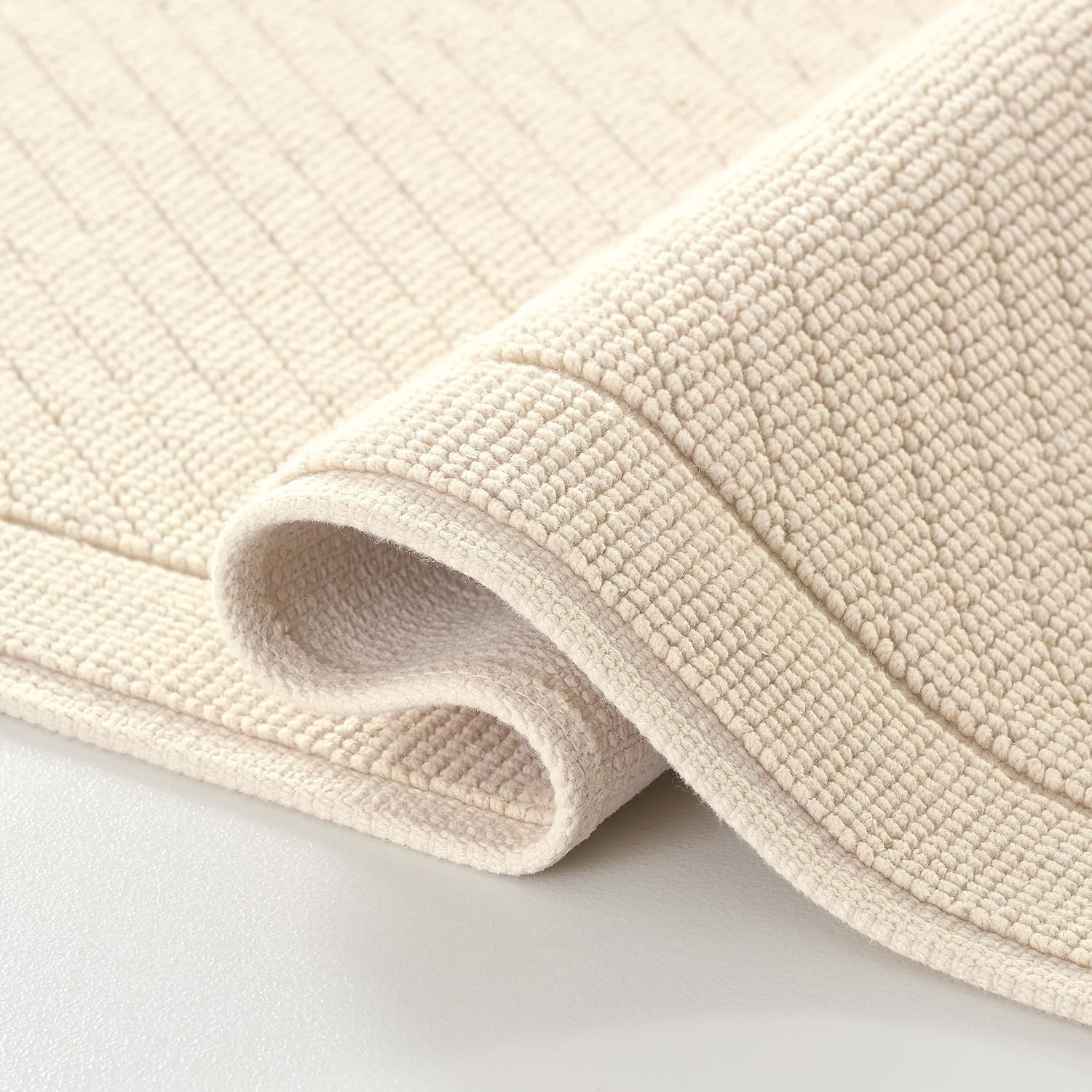 Arkwright 100% Cotton Bathroom Rug - High Absorbent Stylish Textured Woven Desig gallery