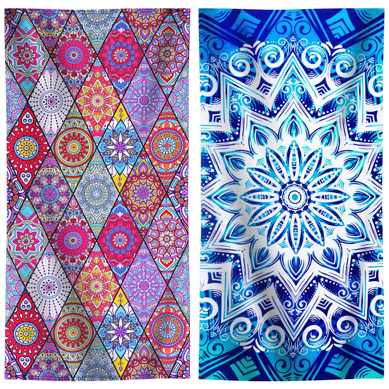 Oversized Terry Beach Towels Set - 36"x72" Extra Large Soft Thin Pool Camping Bl gallery