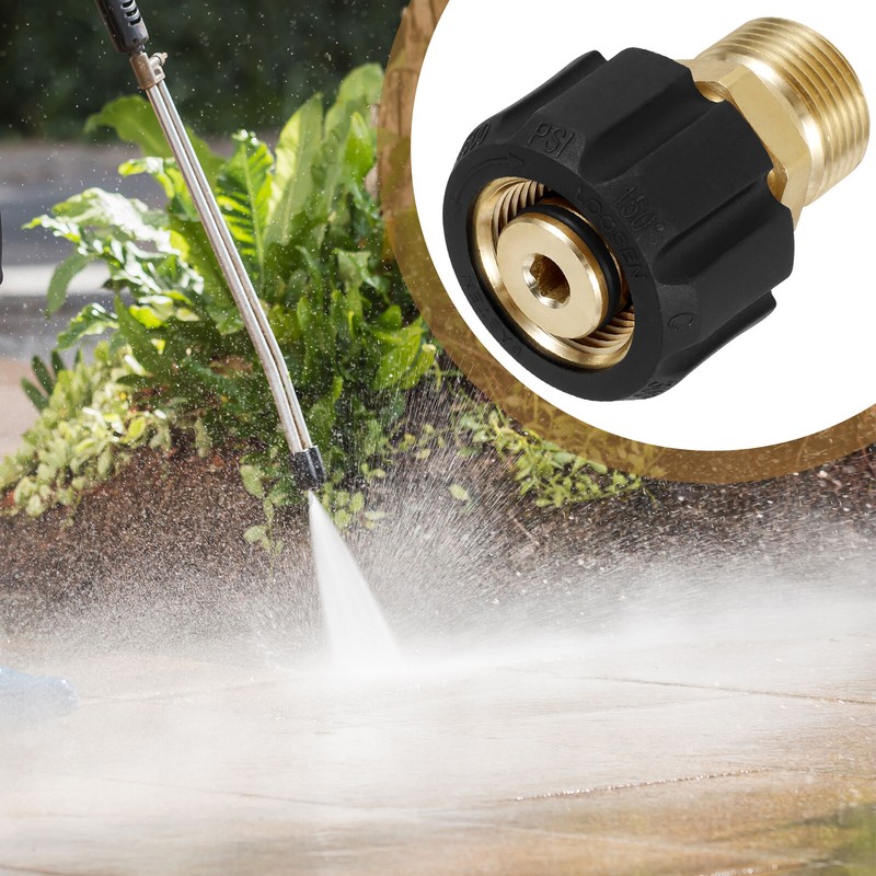 2PACK High Pressure Washer Brass Adaptor: M22 Female to M22 Male 15mm to 14mm gallery