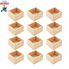 12 Pack Unfinished Small Wooden Box, 4" x 4" Square Wooden Box Craft Storage gallery