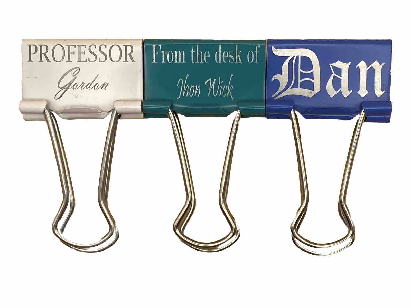 Money clip fold Back Clips Any Text Numbered Letter Or Logo 12pk gallery