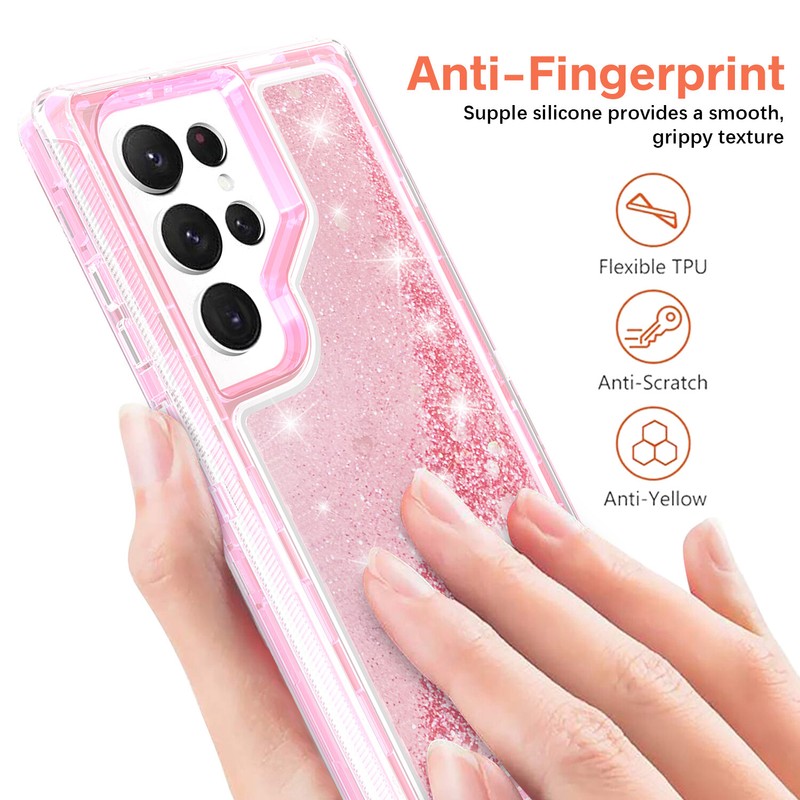 Liquid Glitter Bling Defender Case For Samsung S23 S22 S21 S20 Plus Ultra Cover gallery