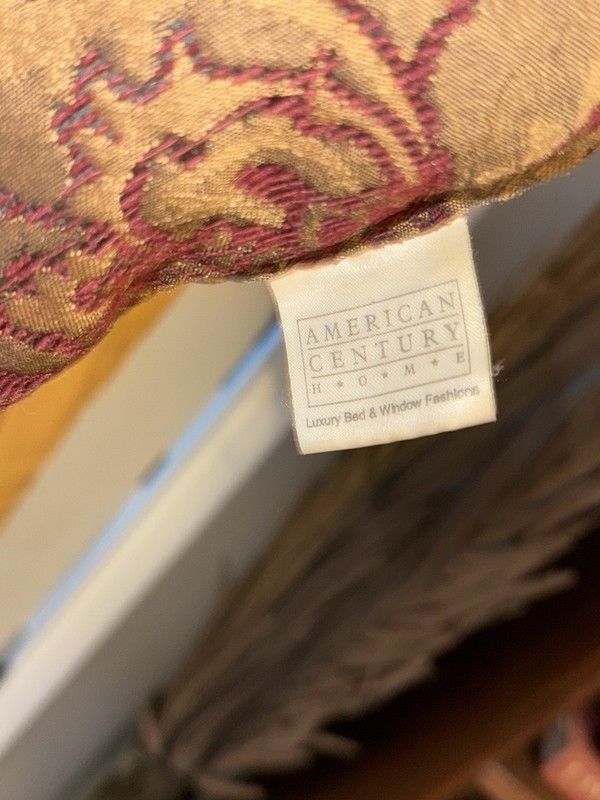 American Century Classic Comforter, 2- Pillow Shams, Bed Skirt Maroon Gold - Q gallery