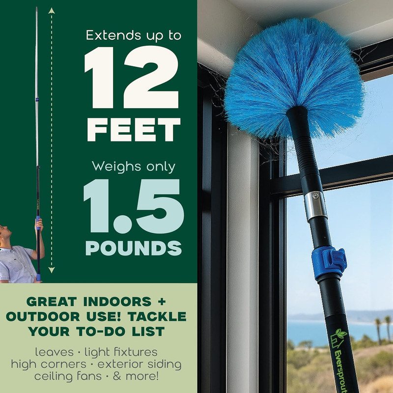 EVERSPROUT 5-To-12Ft Telescoping Durable Duster with Extension Pole – Lightweigh gallery