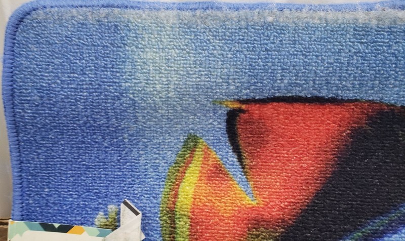 PRINTED NYLON KITCHEN RUG (nonskid back) (18" x 30") FISH IN THE OCEAN by AL gallery