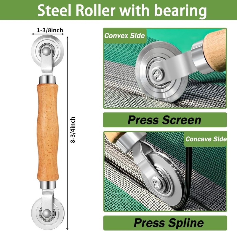 Screen Roller Tool, Screen Spline Tool, Spline Roller, Steel/Nylon Roller wit... gallery