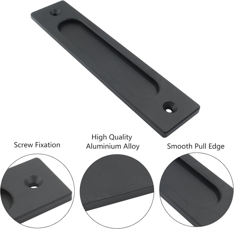 7 Inch Flush Pull Rectangular Finger Pulls Recessed Barn Door Handle Sliding gallery