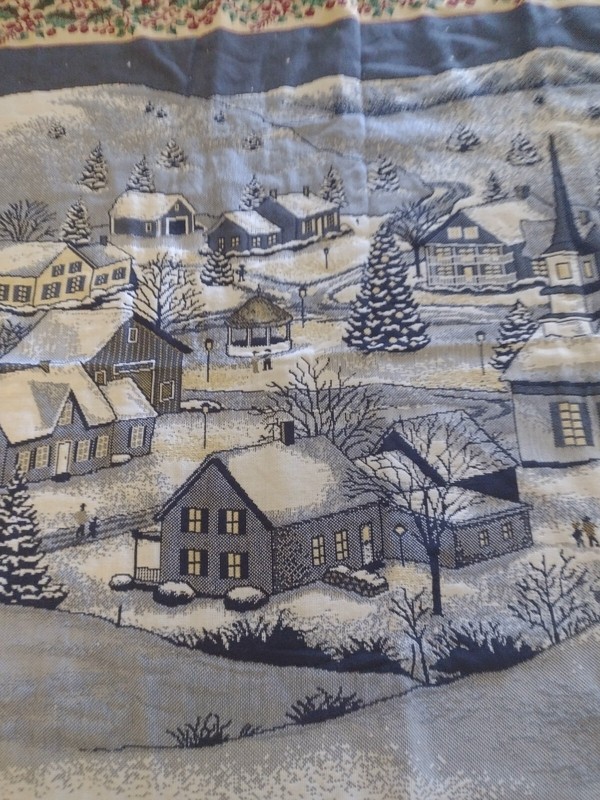 Mohawk Home Tapestry Throw Blanket Snow Christmas Afghan Tapestry Made In USA gallery