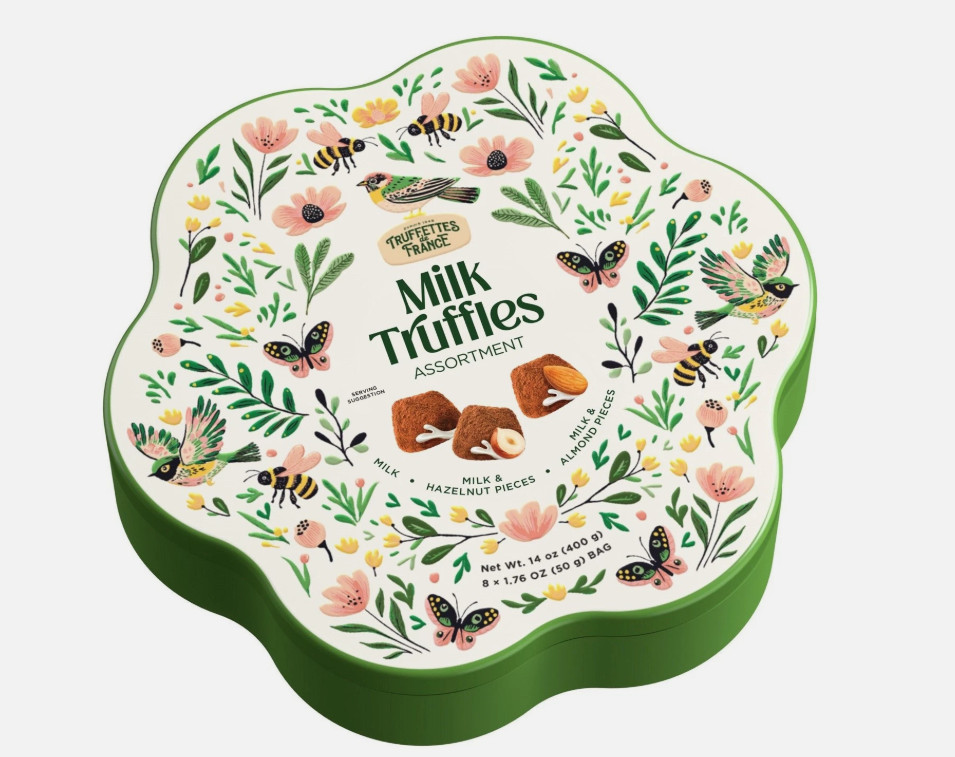2 Pack Truffettes de France Milk Truffles Assortment Floral Tin 14 Oz Each gallery