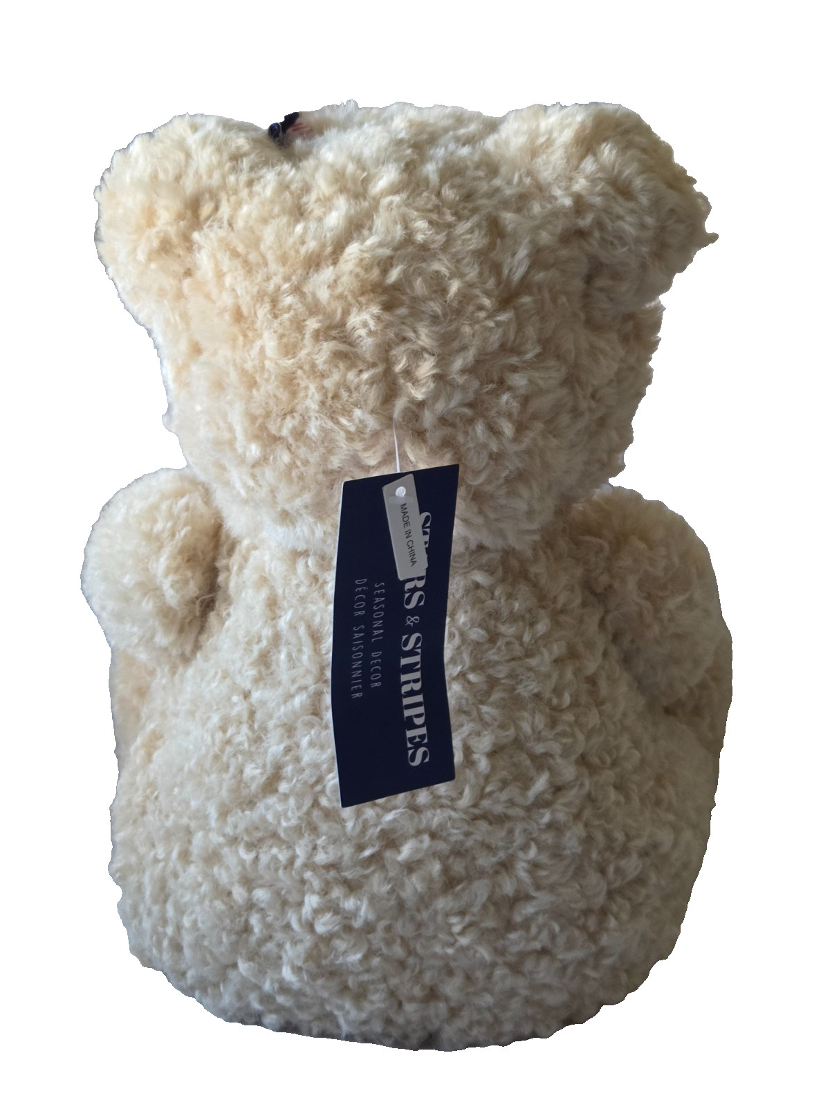 Stars & Stripes Decorative Teddy Bear Beige w/Patriotic Bow/Heart 11.5"x9.5" NEW gallery