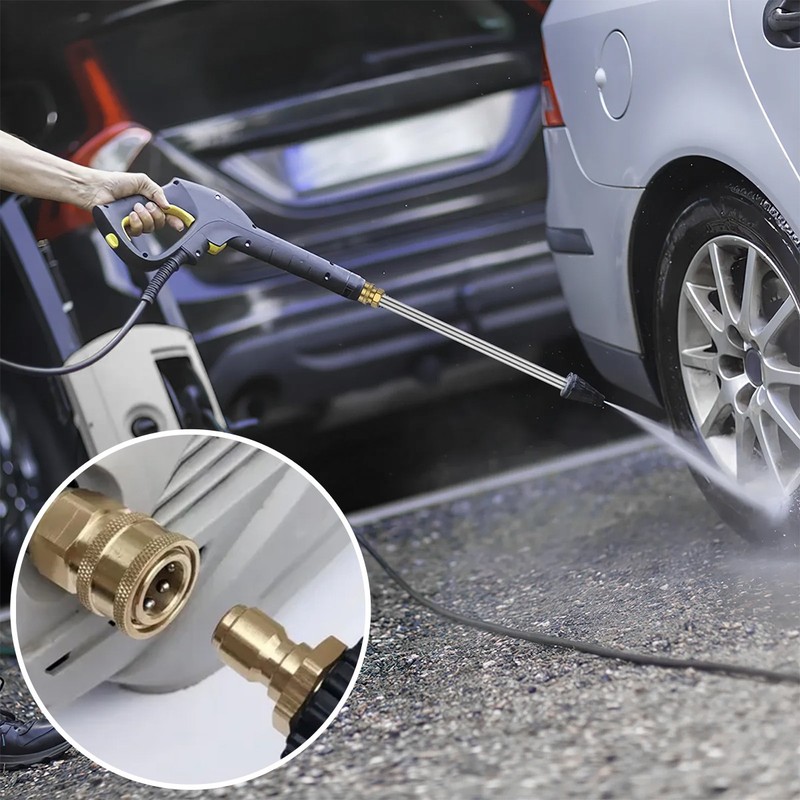 4pcs Pressure Washer Adapter Set M22 3/8" Quick Connect For Power Washer Hose gallery