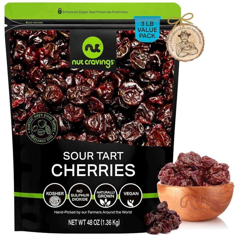 48oz Resealable Dried Cherries - Lightly Sweetened, , Kosher Snack gallery