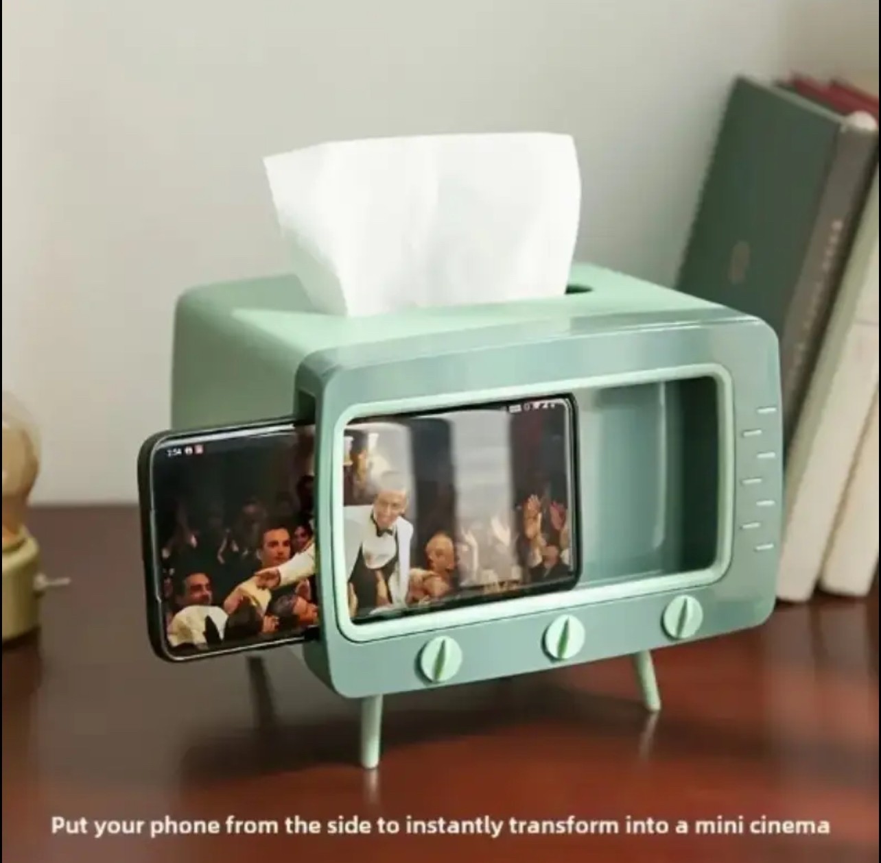 Cute Cartoon TV Tissue Box With Cellphone Holder For Home & Office gallery