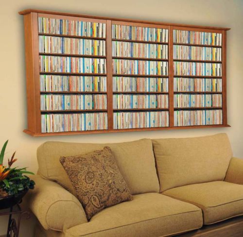 Wall Mount CD DVD Rack 1026 CD 480 DVD Storage Rack - NEW gallery