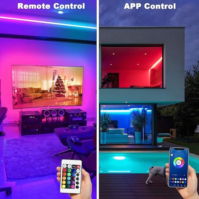 100 Ft LED Strip Lights, Smart Light with App Rem Control, RGB Music Sync Color gallery