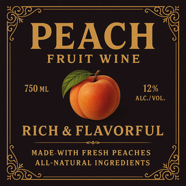 LD Carlson Peach Fruit Wine Labels 30 ct gallery
