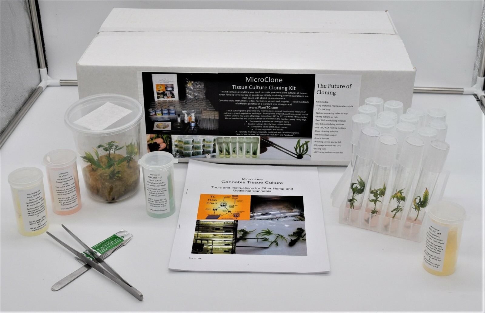 Cannabis Tissue Culture Kit Microclone HLVd Viroid Clean Storage Tissueponics TC gallery