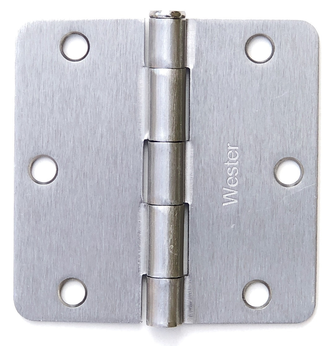 Wester 100 Pack 3.5" Satin Nickel Interior Door Hinges 1/4" Radius DH3514 Hinge gallery