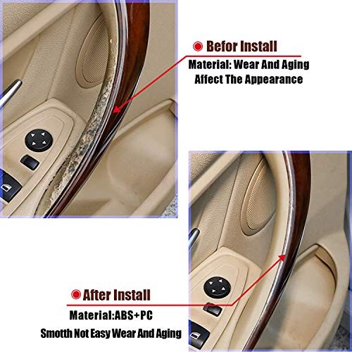 FEXON 2PCS Door Pull Handle Covers Replacement for BMW 3 4 Series Driver & gallery