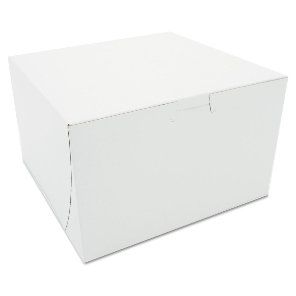 SCT 09455 One-Piece Non-Window Paper Bakery Boxes - White (100/Carton) New gallery