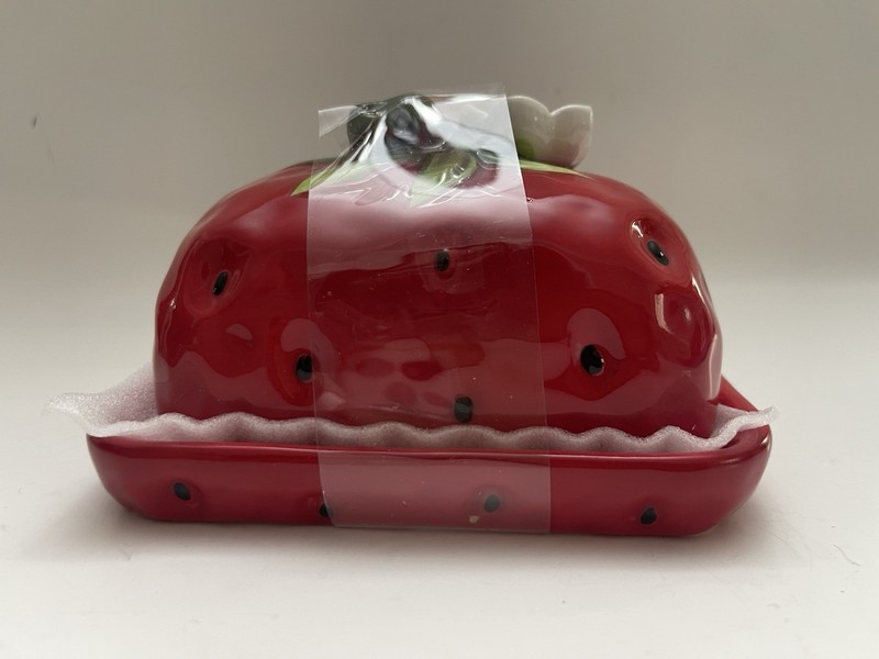 The Strawberry Collection By CornerRuby Butter Dish Hand wash Only gallery