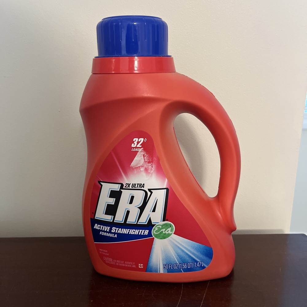 Era Liquid Laundry Detergent Active Stain Fighter ENZYMES 32 Loads 2008 HTF