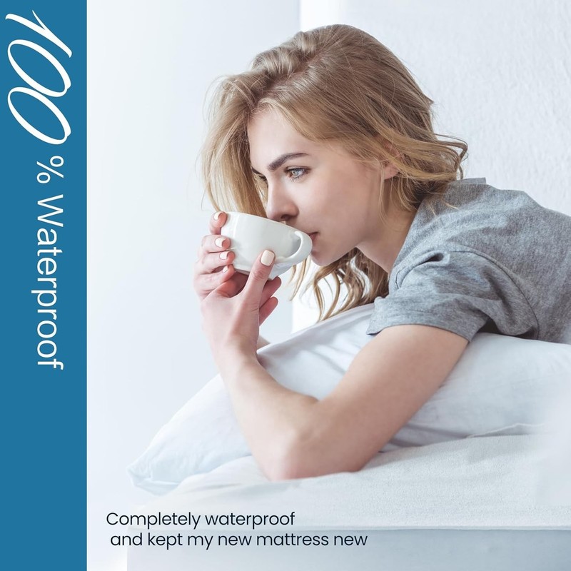 King Size Waterproof Mattress Protector - 100% Microfiber & Breathable Comfort gallery