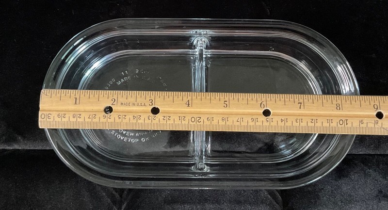 Pyrex Tempered Glass Divided Dish 2 cup NO LID gallery
