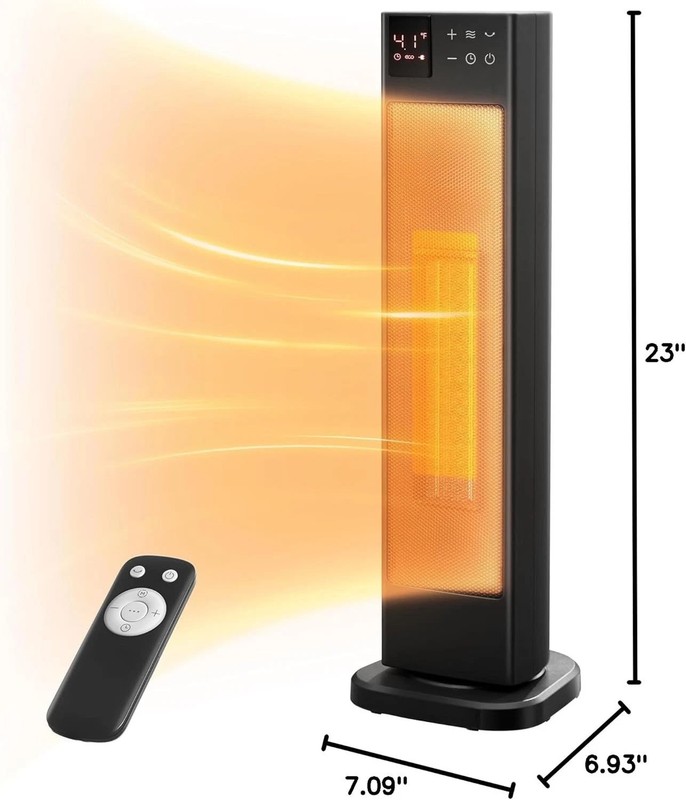 Powerful 1500W Tower Heater | Programmable Thermostat, 12H Timer, Quiet 55dB... gallery