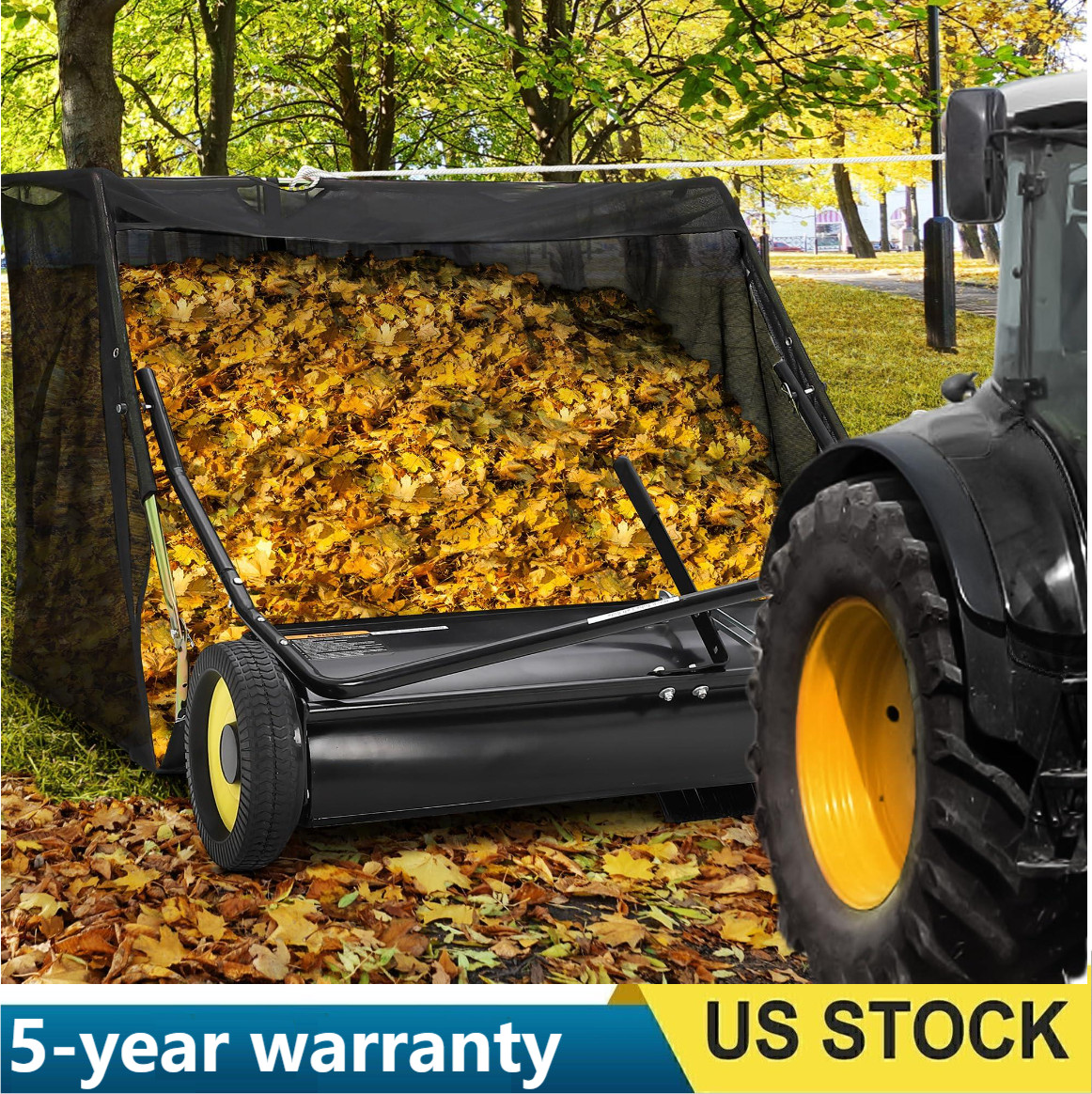 50'' Tow Behind Lawn Sweeper Pull Behind Lawn Sweeper 26 Cu. Ft. Large Capacity gallery
