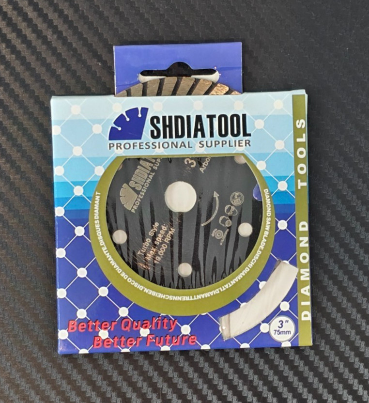 SHDIATOOL 3 Inch Diamond Saw Blade Turbo Style 10mm Arbor for Cutting Porcelain gallery