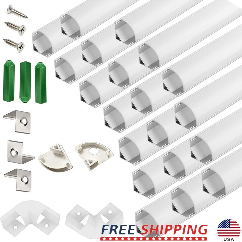V Shape LED Strip Channel Diffuser 20 Pack UV Resistant Aluminum Profile New gallery