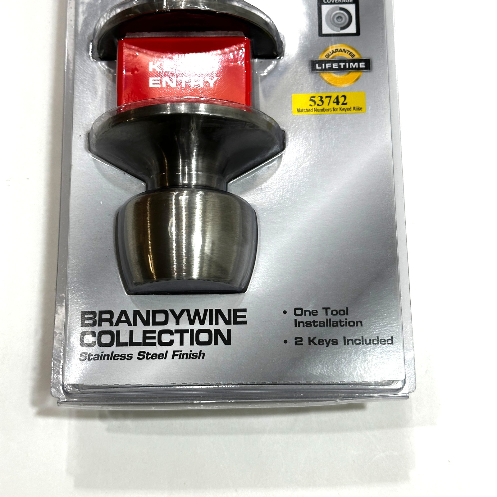 Defiant Brandywine Keyed Entry Door Knob Stainless Steel Finish 154644 gallery