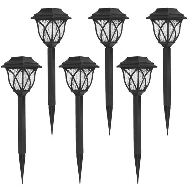 6Pack Solar Powered Stake Light OutdoorDecorative Landscape Lamp IP45Waterproof gallery