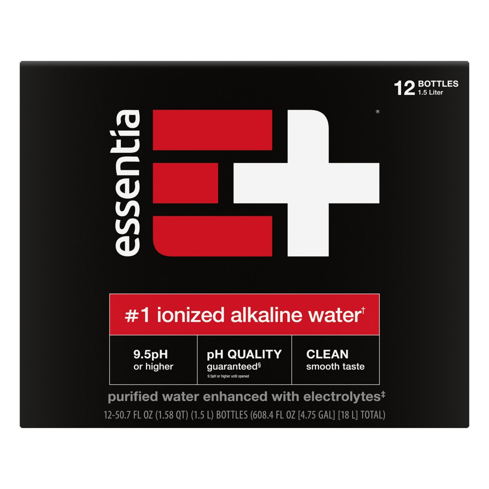 Essentia Ionized Alkaline Bottled Water, 1.5 Liter Bottles, 12 Pack gallery