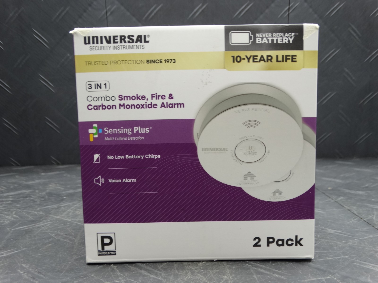 USI 2-Pack 10-Year Battery Combination Smoke & Carbon Monoxide Detector w/Alarm gallery