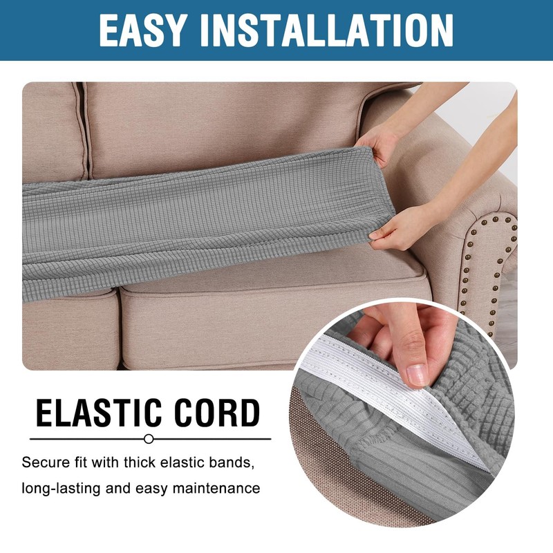 H.VERSAILTEX Super Stretch Individual Seat Cushion Covers Sofa Covers Couch gallery