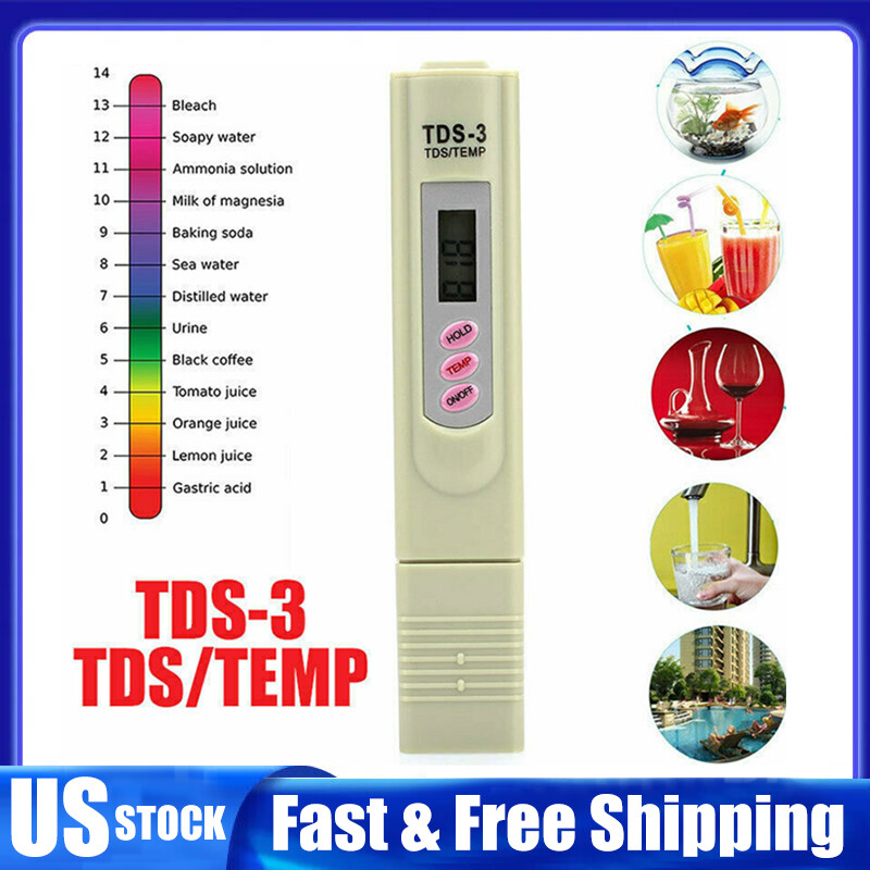 Digital TDS3 PPM Meter Tester Home Drinking Tap Water Quality Purity Test Pen US gallery