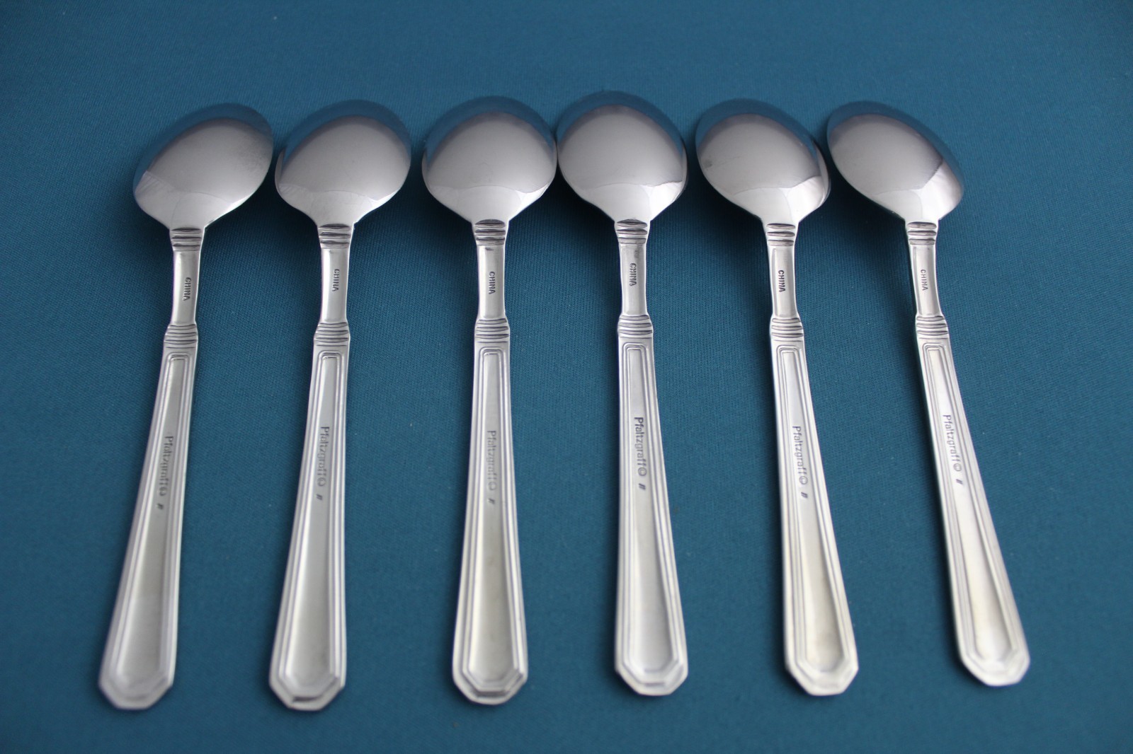 Pfaltzgraff PROVIDENCE GLOSSY Teaspoons (Set of 6) China Stainless 6" gallery
