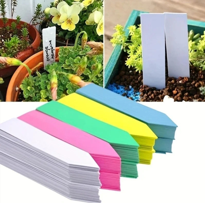 100pcs Plastic Plant Labels Waterproof Garden Nursery Marker Tags Set - NEW gallery