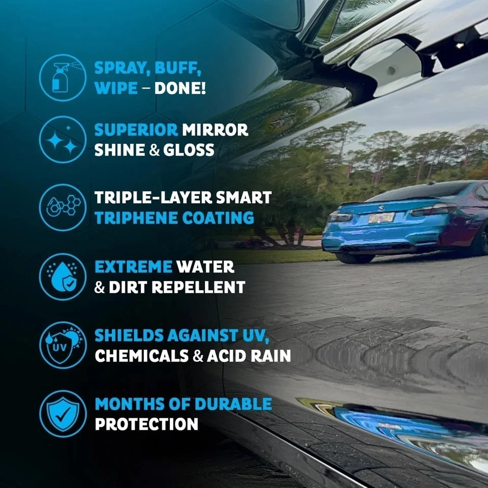 Car Spray with Triphene, Quick Spray & Wipe All Purpose Waterless 4 oz gallery