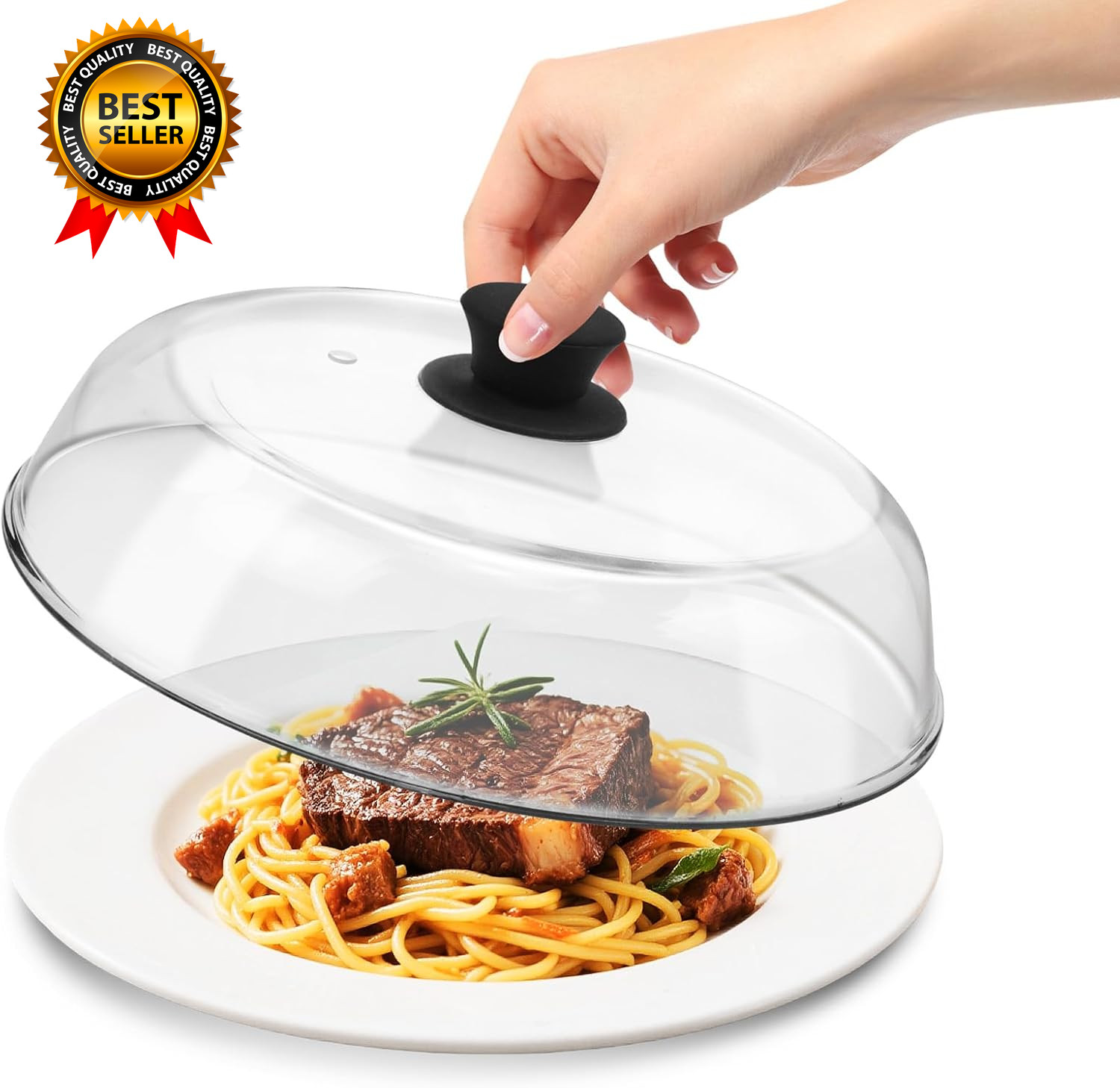 10In Glass Microwave Splatter Cover for Food with Silicone Mat 10In Glass gallery