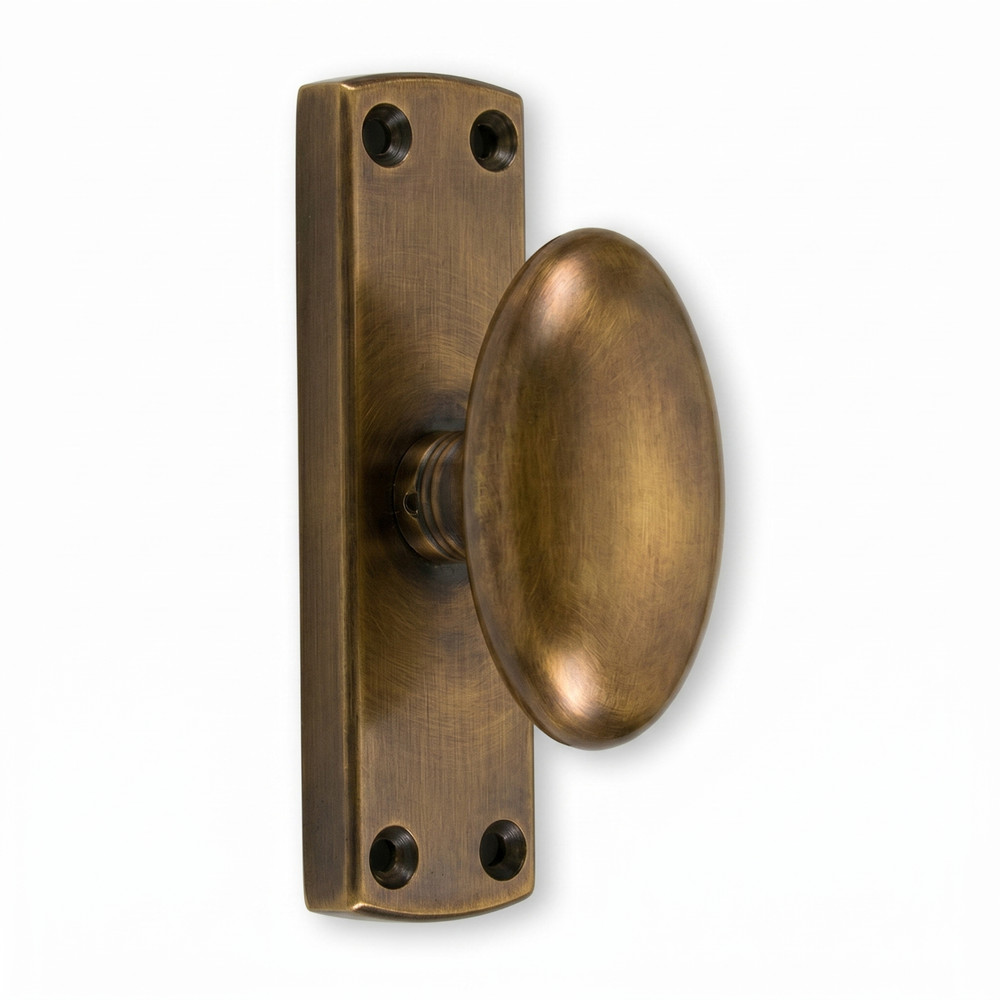 Solid Brass Egg Knob Cremone Bolt 1200 Series CB-1200-75 Antique Brass Hardware