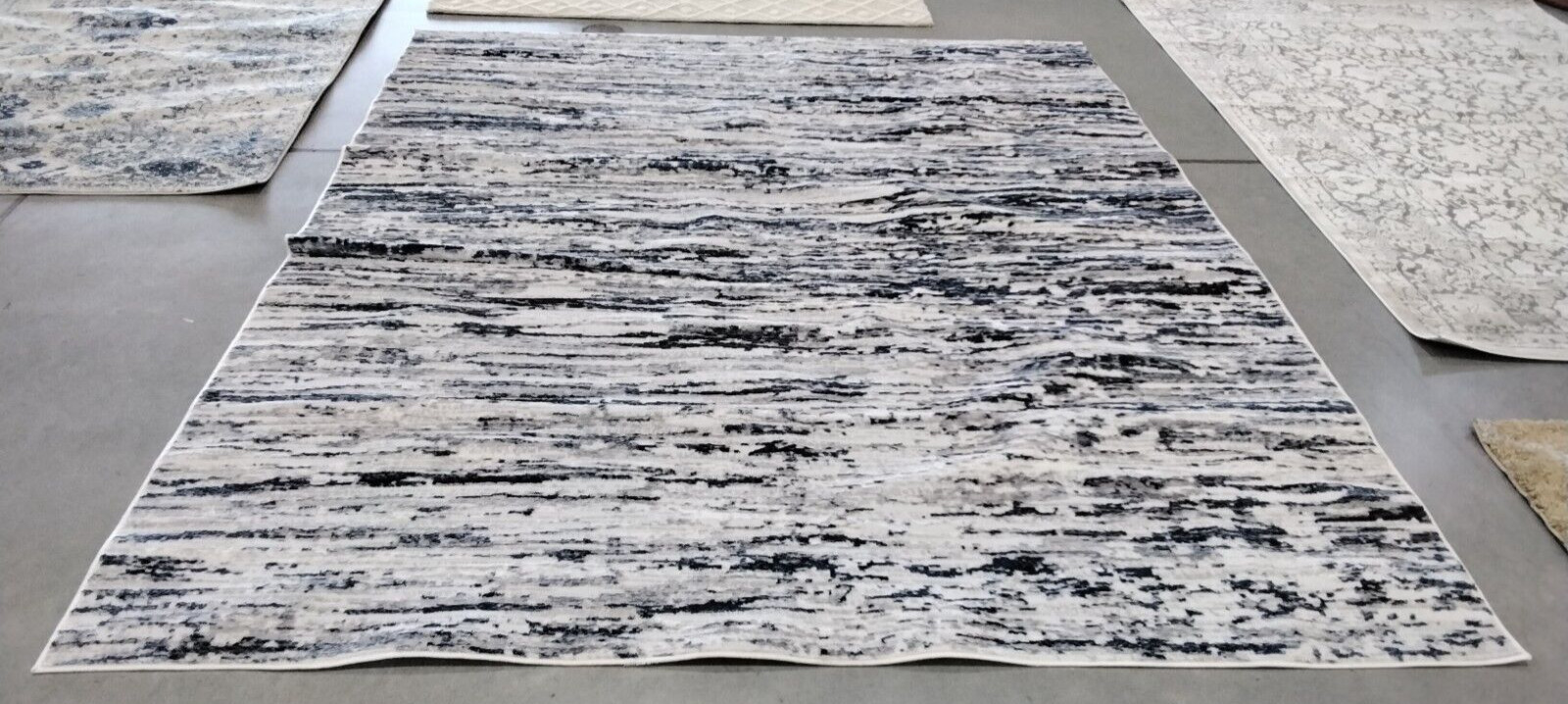 GREY / NAVY 8' X 10' Back Stain Rug, Reduced Price 1172724646 ALA768B-8 gallery