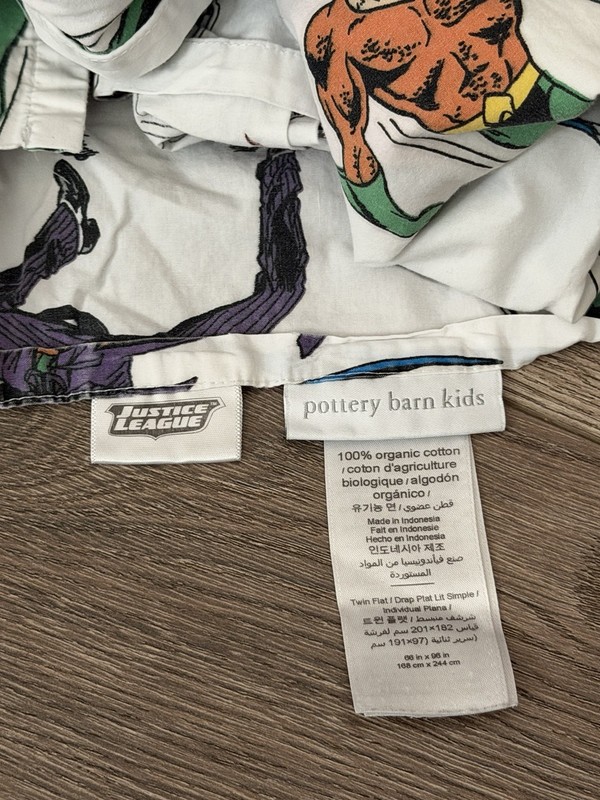 Pottery Barn Kids DC Comics Super Heroes TWIN FLAT SHEET ONLY gallery