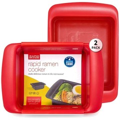 Rapid Ramen Cooker – Microwave Restaurant-Quality Ramen in 3 Minutes, 2 Pack
