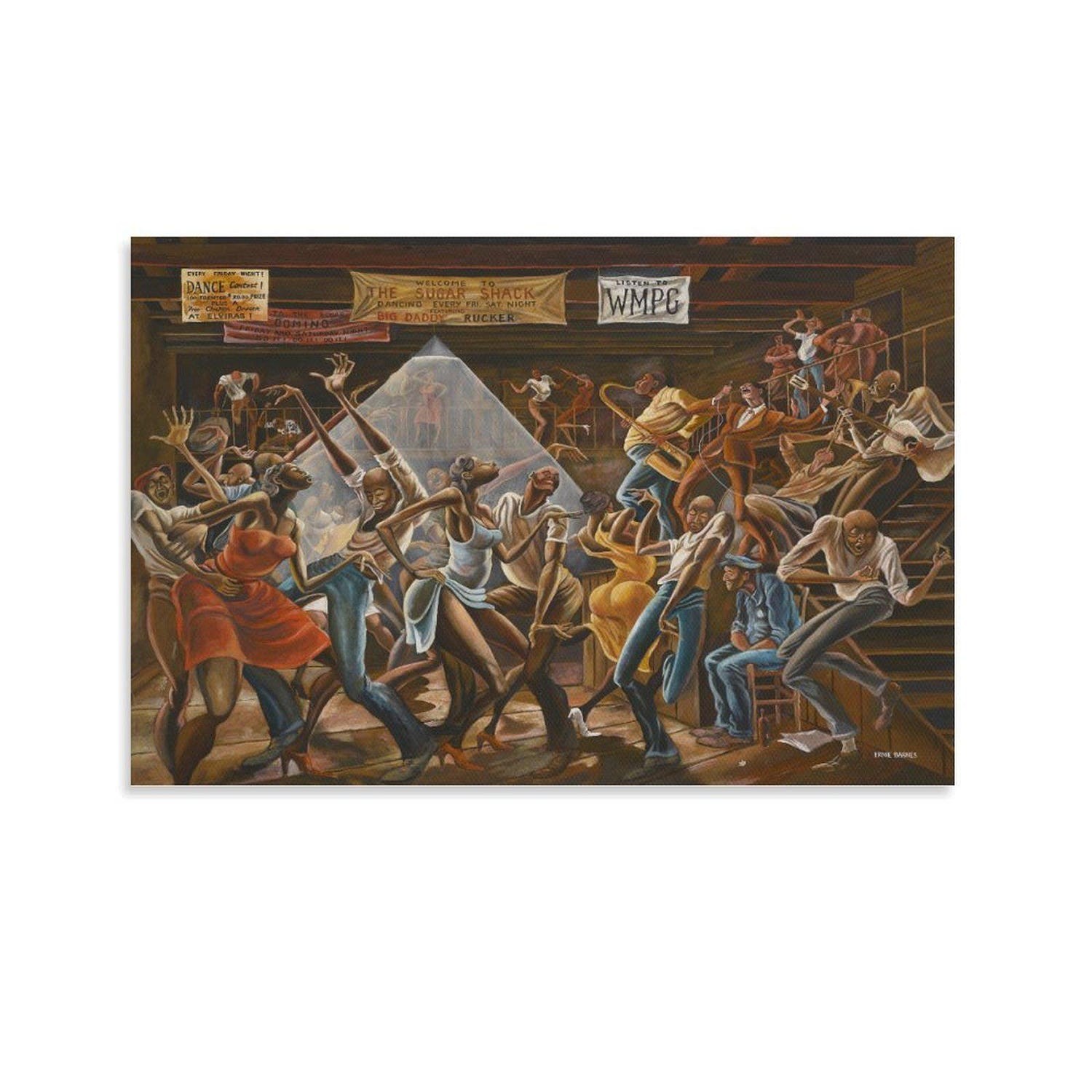 Sugar Shack Canvas Print, African American Vintage Dance Wall Art Decor gallery