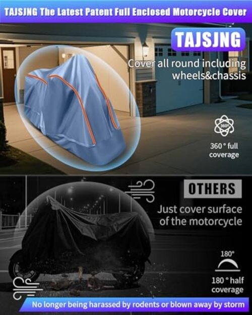 Full Enclosed Large Motorcycle Cover Waterproof Outdoor/Indoor Storage gallery