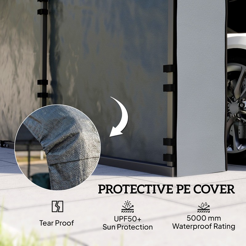 Carport Replacement Sidewall Panel Set of 4 for 10' x 15' Carports gallery