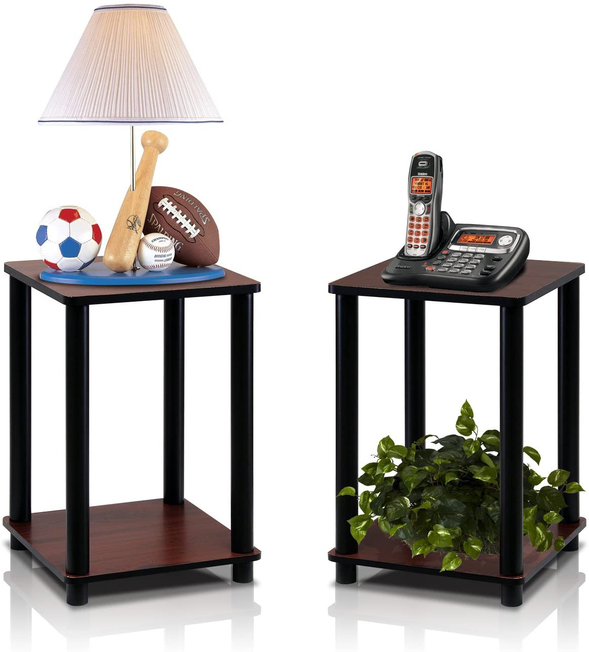Side Table for Small Spaces Coffee Tray Sofa End Table Bedside Night Stand 2 Pcs gallery